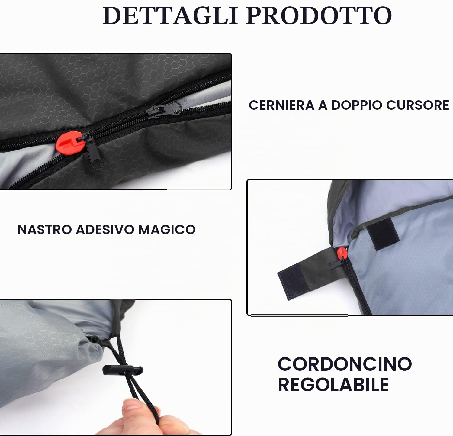 tuphen Sacchi A Pelo Zaino in Spalla Escursionismo Campeggio Fodera in Microfibra, 4 Stagioni, Uso Interno Ed Esterno, Leggeri E Impermeabili