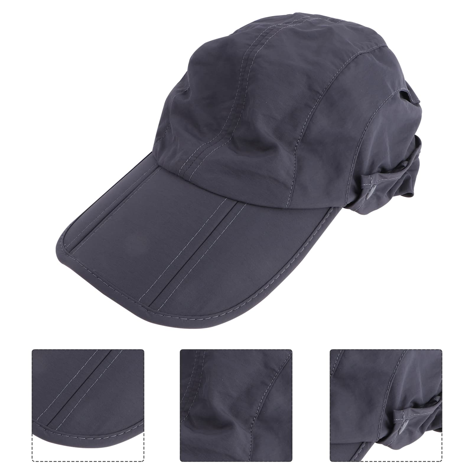 VALICLUD Gesichtsschutzmaske Zum Angeln Sonnenhut Mit Solarventilator Hüte Mit Sonnenblende Schutzhelm Sonnenschutz Visier Sonnenhüte Für Frauen Uv-Schutz Sonnenhut Damen Kappen Dark Grey