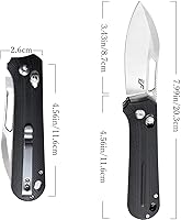 Vista 2 de Eafengrow EF963 Cuchillo plegable D2 Hoja de acero G10 Mango EDC Herramientas Cuchillos para trabajar al aire libre Camping (negro)