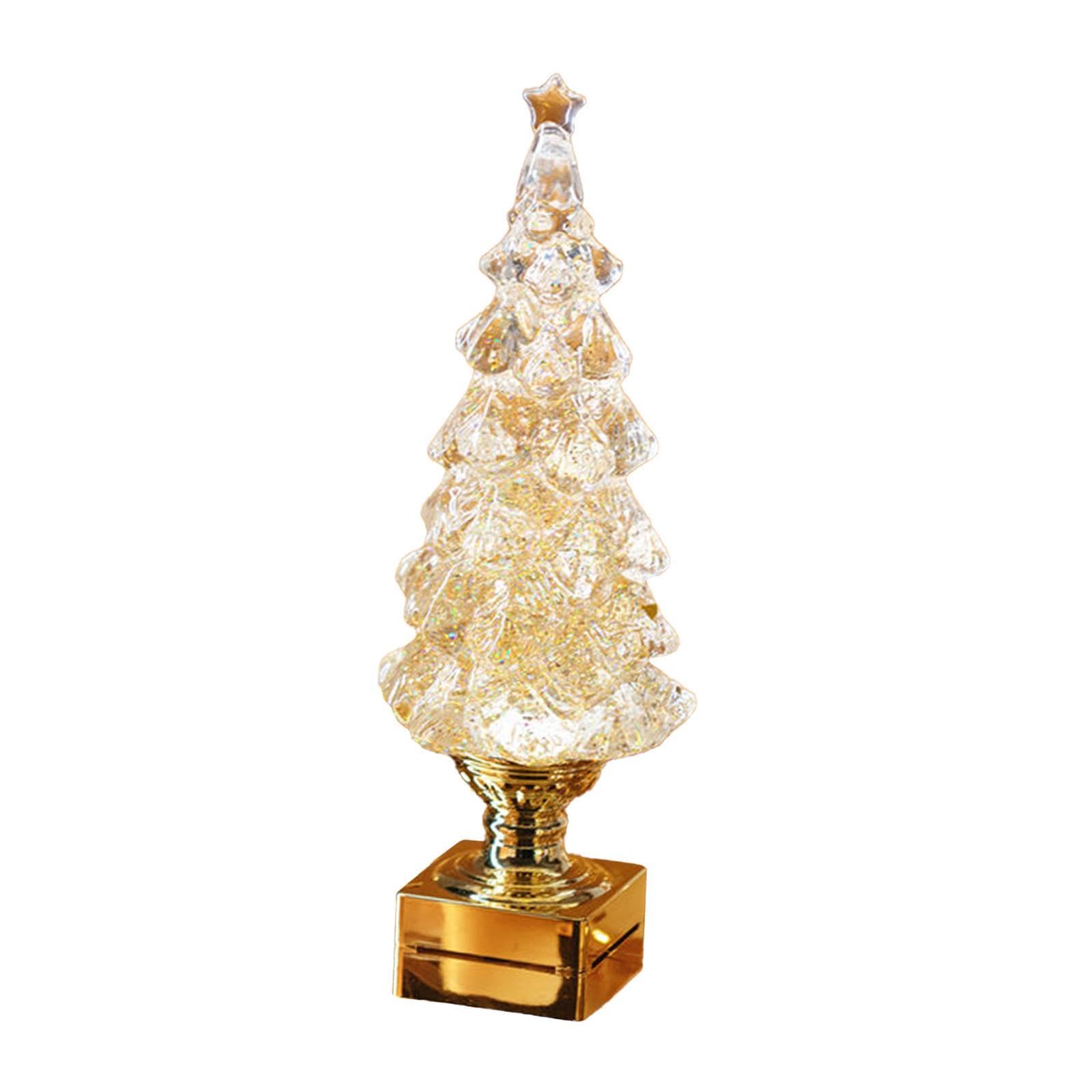 Escultura Decorativa para de Navidad, Globo Luminoso, Figura de Centro de Mesa, Efecto Nieve, Música, Función Automática, Ideal para Fiestas en, Oro, Individual