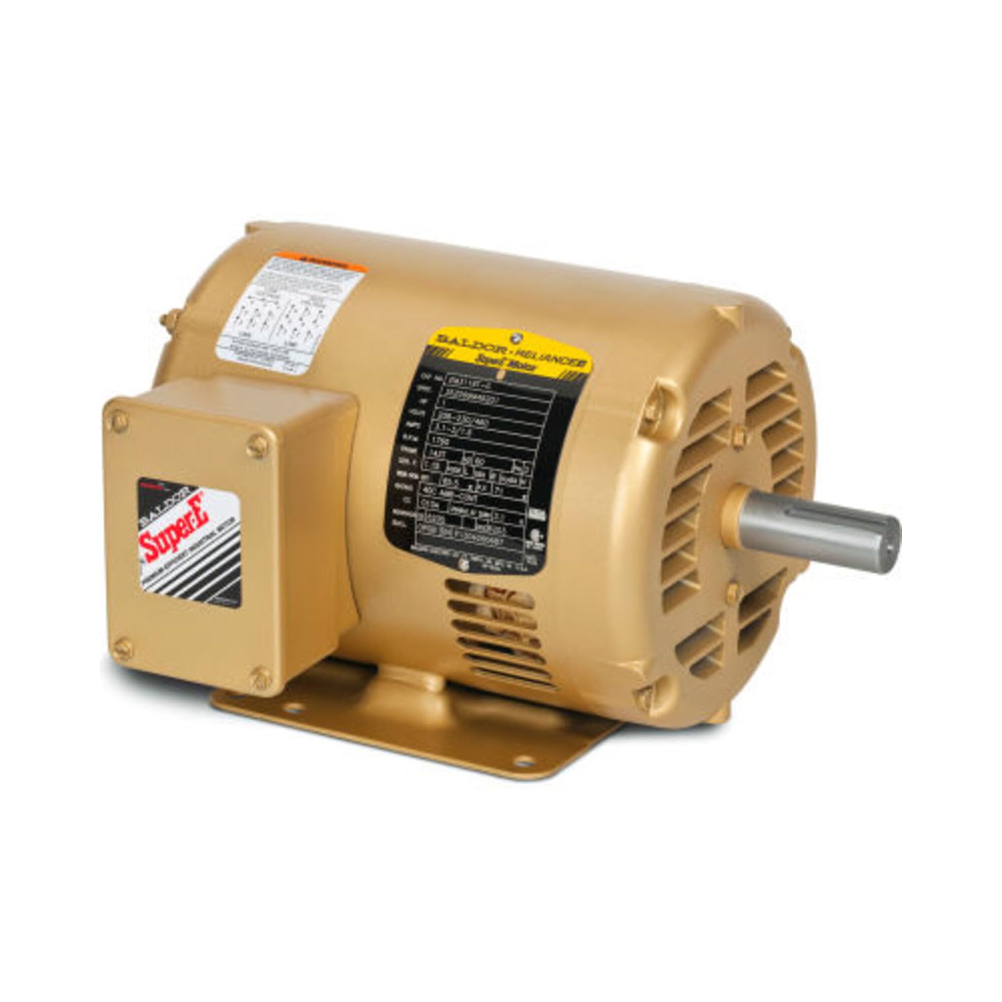BALDOR EM30009 Small Motor Rule, 3 Phase, Open Drip Proof, Foot Mounted, General Purpose Motor, 1/2 hp, 3450 rpm, 3PH, 60 Hz, 48, 3416M, ODP, F1, N, 230/460V, Steel