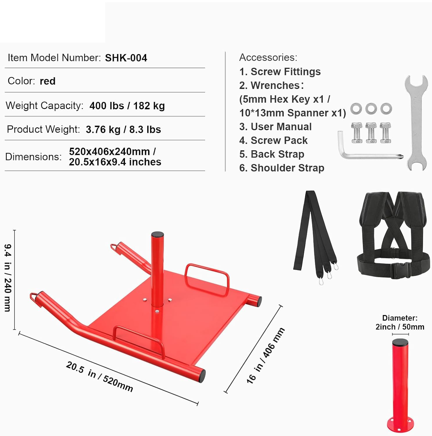 Slitta per allenamento della forza, unisex, per adulti, per allenamento di resistenza, allenamento di base e condizionamento