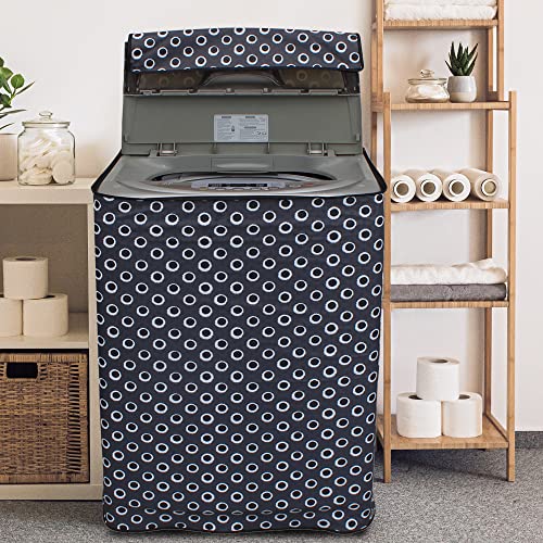 Image of DREAM KING Waterproof & Dust-Proof Top Loading Fully Automatic Washing Machine Cover Suitable for 5 kg, 5.2 kg, 5.5 kg (53 x 84 x 53 cms)