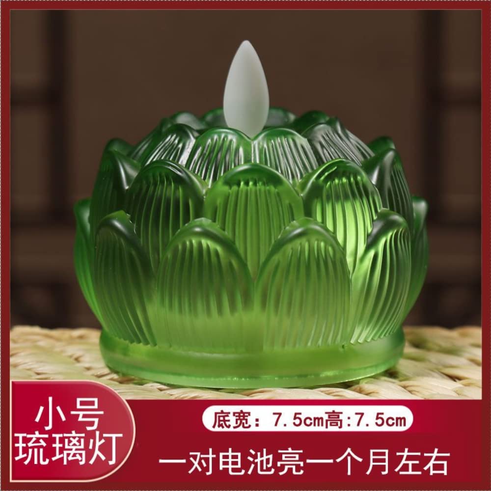 XIALON 1 Pair 7.5cm LED Supply for Buddha Lamp Electronic Candle Lamp Permanent Light Lotus Lamp Buddha