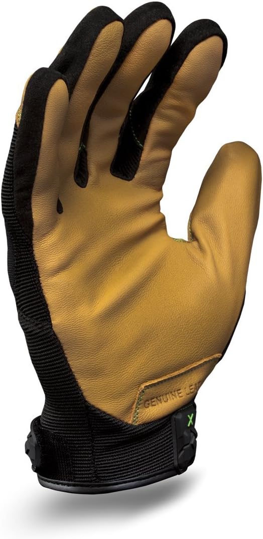 Ironclad mens Work Gloves EXO PRO LEATHER, Black/Gold, Medium US