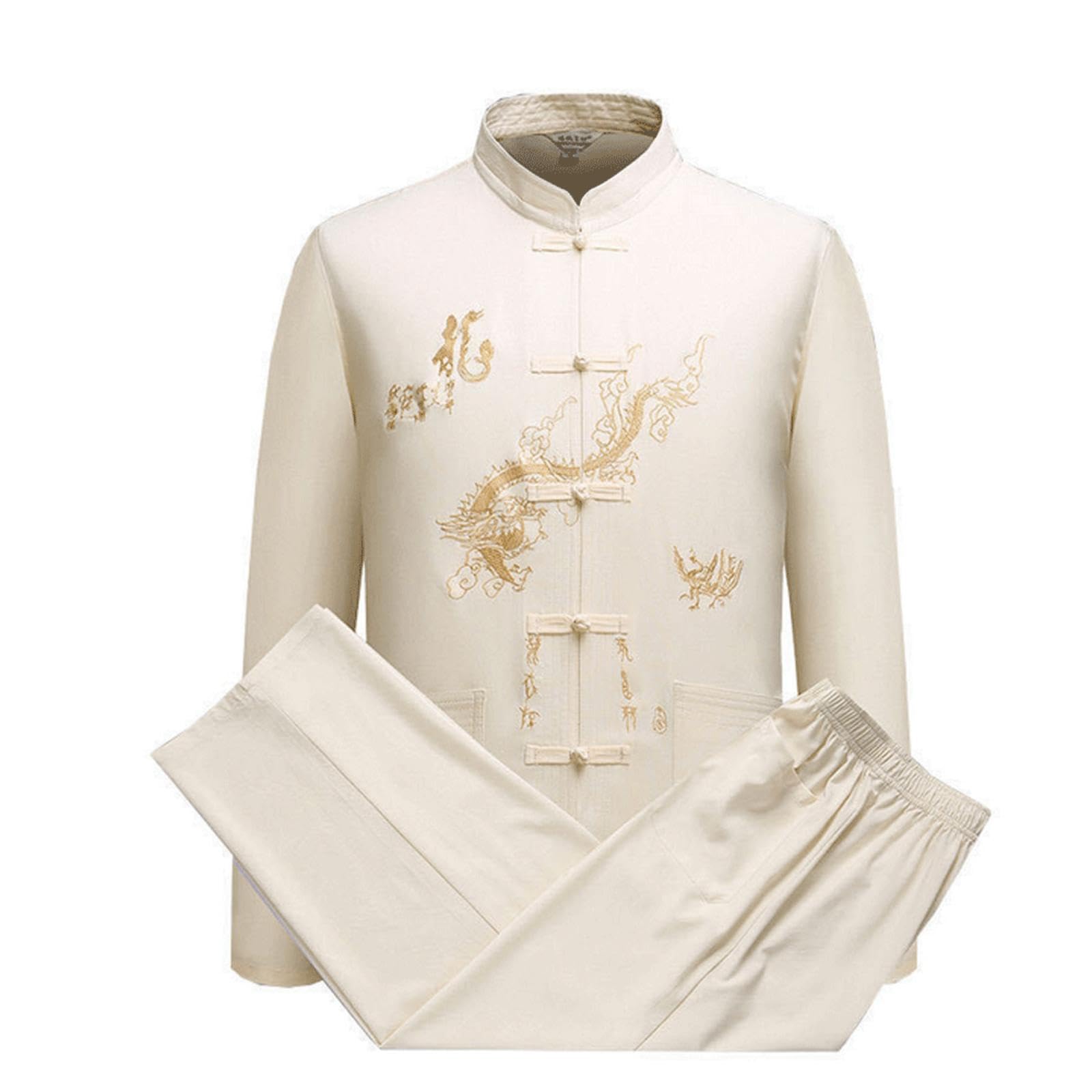 YUANZHOU Tai Chi Abito Tradizionale Cinese Kimono Karate Costume Samurai Uomo Nunchaku Allenamento