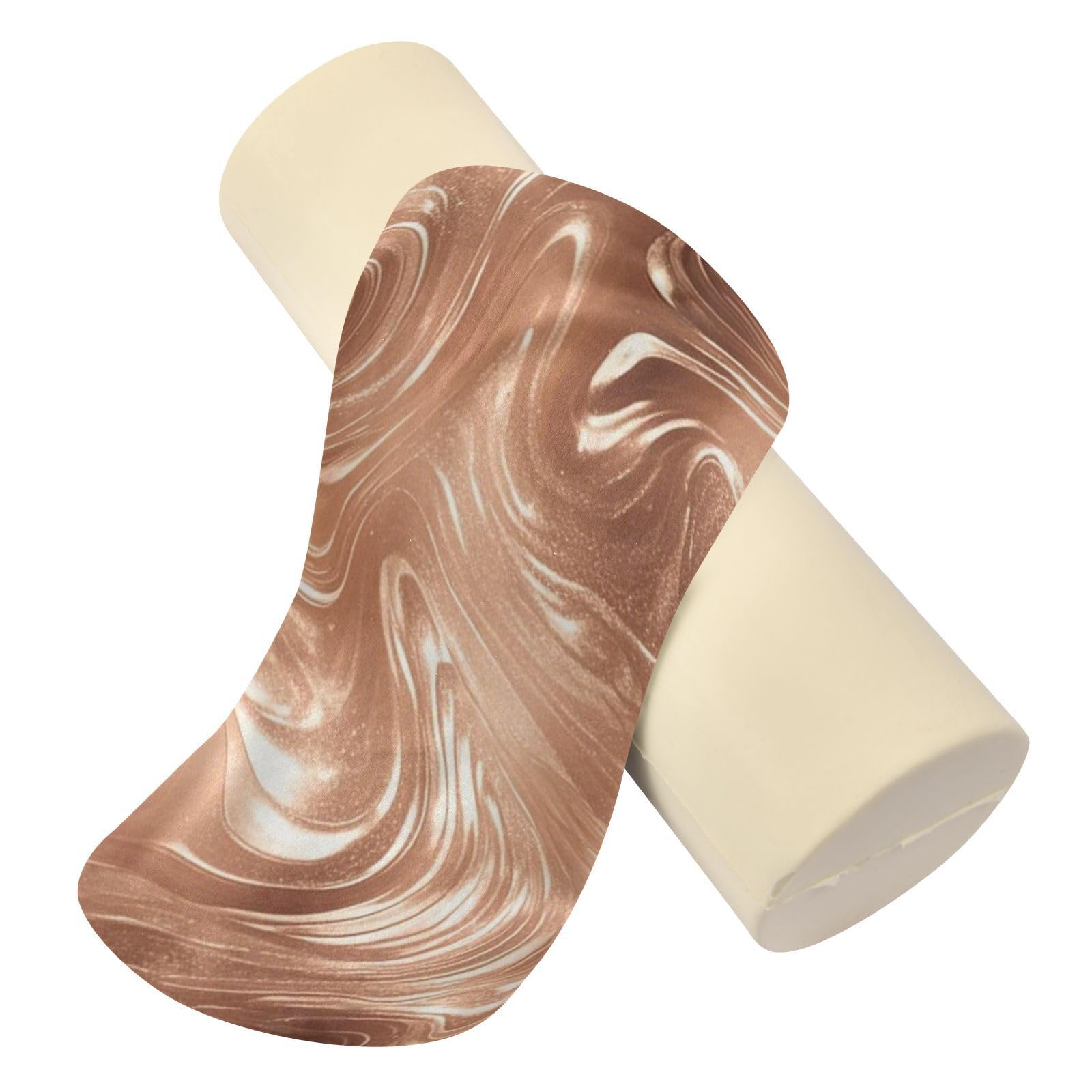 EtherSpher Rose Gold Texture Decorative Round Bolster Pillow Cylinder Pillows for Sleeping Memory Foam Cylinder Lumbar Support for Bed Cuello para dormir