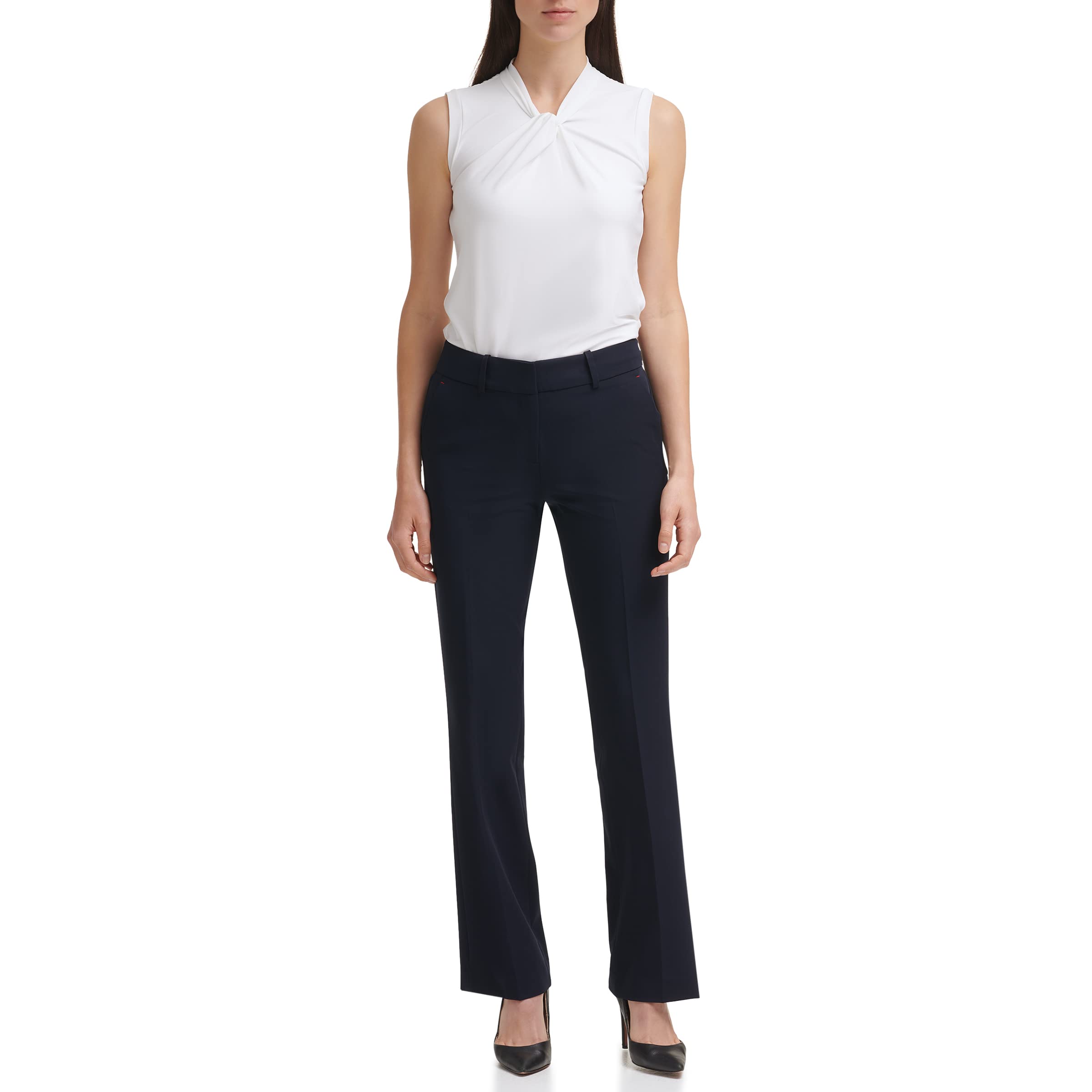 Solid Sutton Boot Leg Trousers
