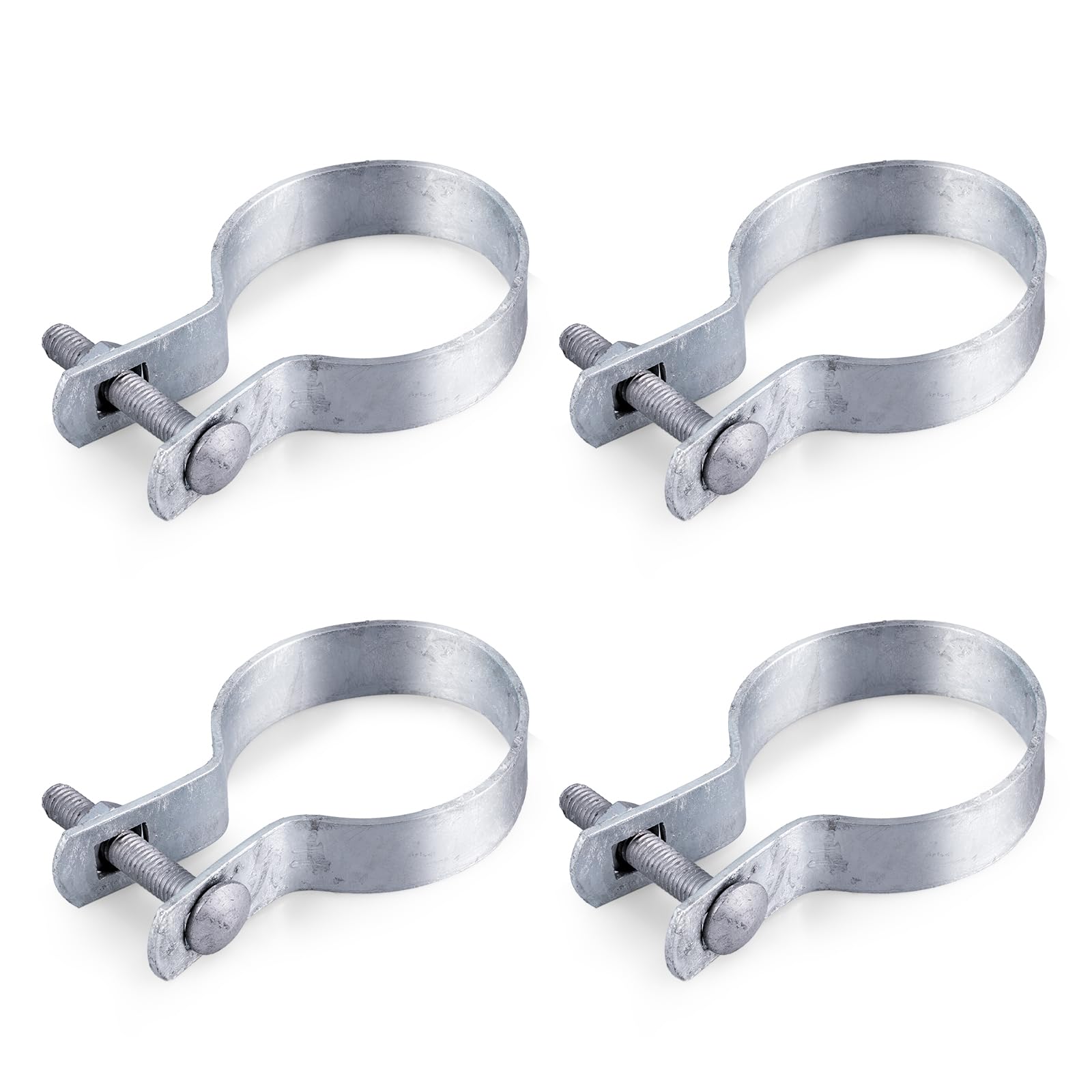 Sponsored Ad - 1-5/8" Galvanized Steel Chain Link Brace Bands, Durable Steel Tension Band for Chain Link Fence, Rust-Resistant, Easy Install, with Required Bolts and Nuts (4Pack)