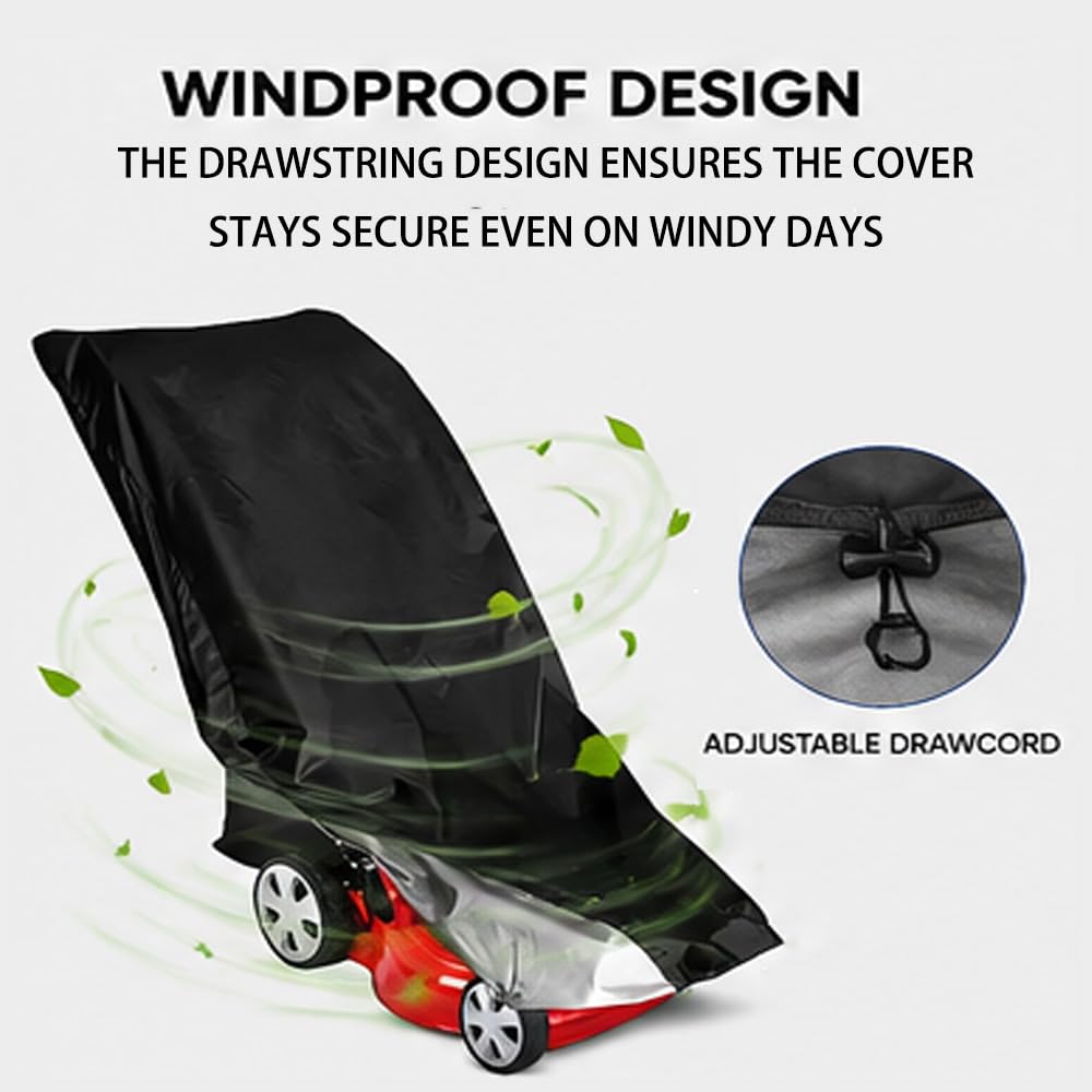 Funda para Cortacésped para Bosch UniversalRotak 37 565, Cubierta Impermeable De Oxford con Cordón Antiviento para Exterior Y Jardín