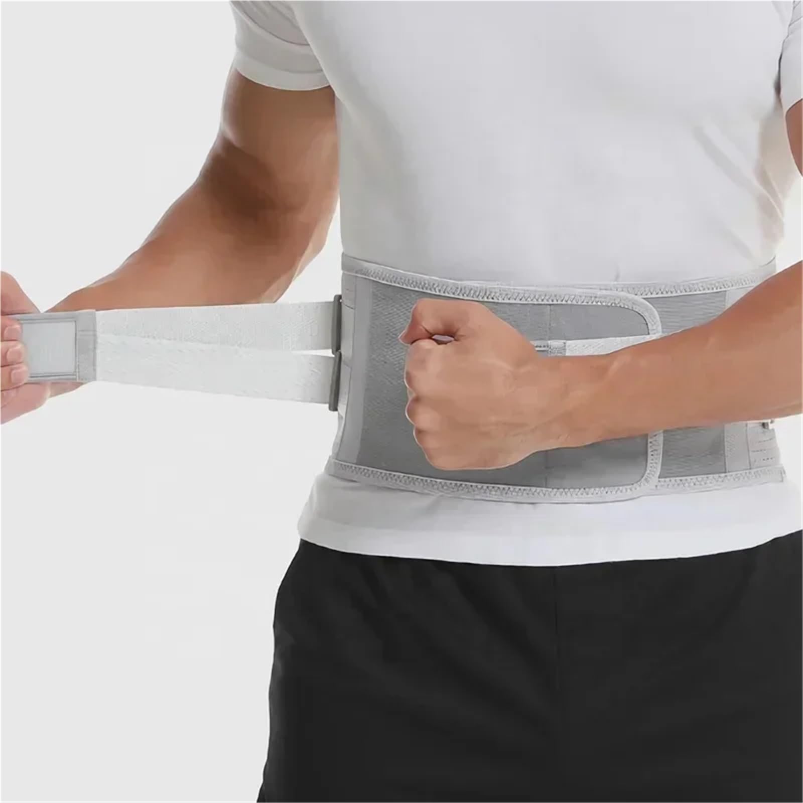 Faja de soporte para la espalda Faja lumbar for dolor con almohadilla extraíble, cinturón de soporte for hombres y mujeres(L)