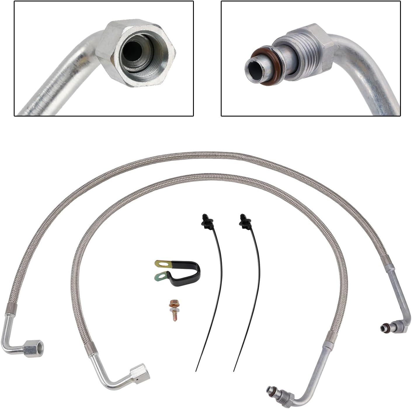 Areyourshop 2 Pcs Oil Cooler Lines Oil Hose For Polaris Trail Boss 330 2003-2008 For Polaris Magnum 330 2X4 2004-2005/4X4 2004-2006 2204030 5412355