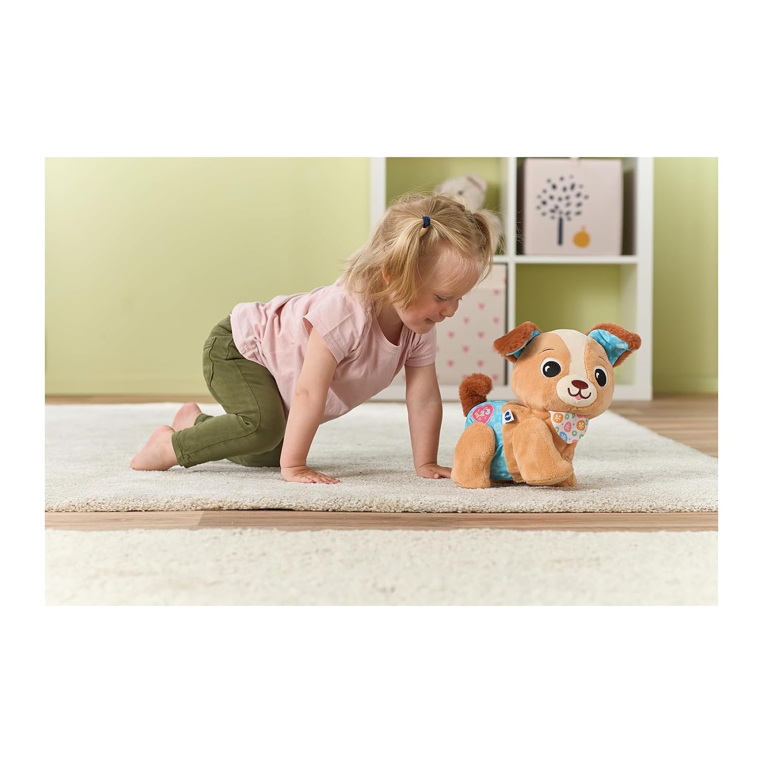 VTech Milo Scodinzolo e Cammino, Peluche Interattivo con 3 Canzoni e 15 Melodie, Coda che si Muove, Sviluppo Sensoriale, Spegnimento Automatico, Lingua Italiana, Batterie Incluse, 9-36 Mesi