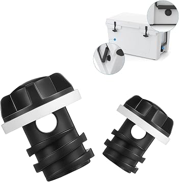 Cooler Drain Plug for Yeti Cooler Plug Replacement Accessories for Yeti, Cooler Wheels Compatible with Most Rotomolded Coolers Including Most Major Brands Drain Plugs with Leak-Proof Design