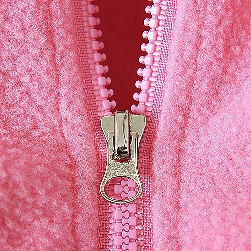 Children's Girls Coat Fall Winter Solid Color Hooded Zipper Thickened Cute Teddy Bear Toddler Clothes for Girls4