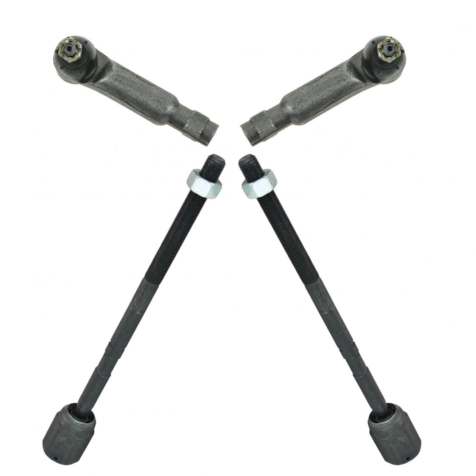 TRQ Front Inner & Outer Tie Rod Kit Set of 4 Compatible with Ford Mercury Lincoln New