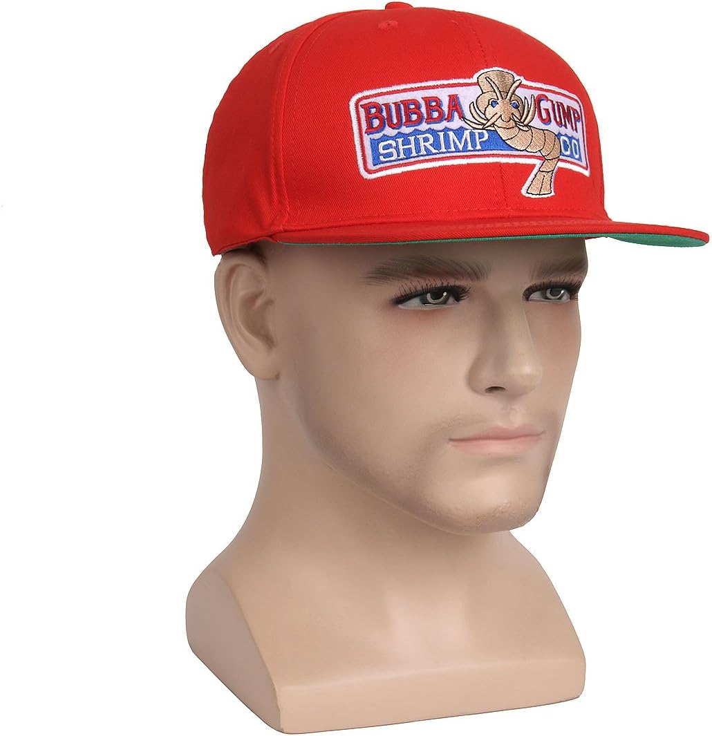 Adjustable Bubba Gump Baseball Cap Shrimp Co. Embroidered Hat (Red) (Flat Brimmed) - Image 5