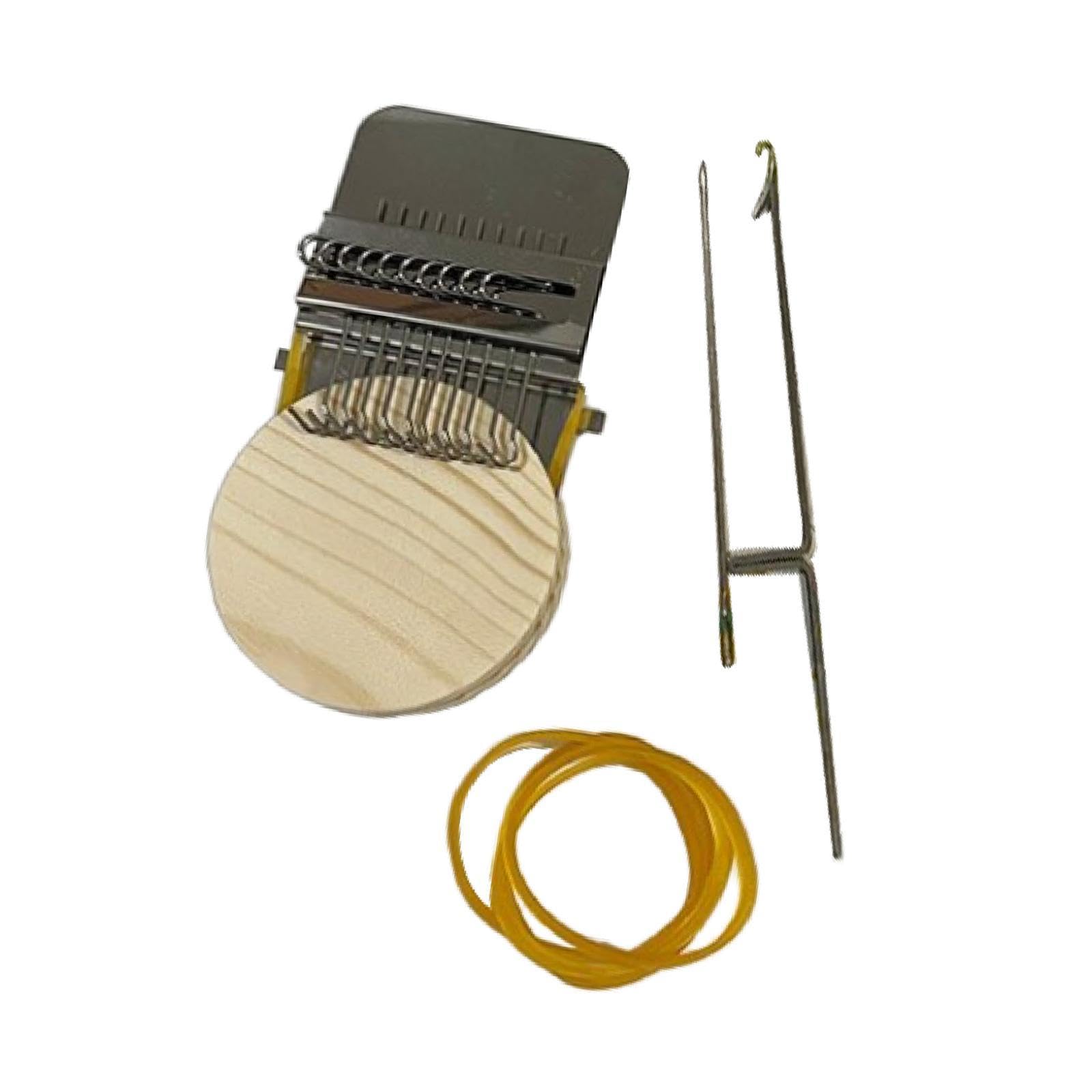 Small Weaving Loom DIY Wooden Weaving Repair Tool for Clothes Adults Scarves 10 Hooks-image-16