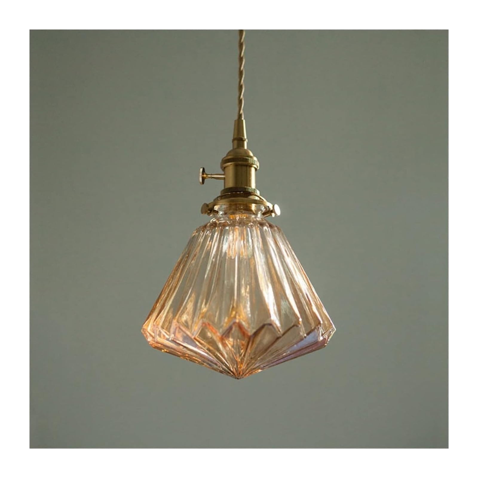 CSXSXAUO Chandelier Glass Ceiling - Copper Lamp Brass Minimalist Transparent Lamp, Wall Sconces