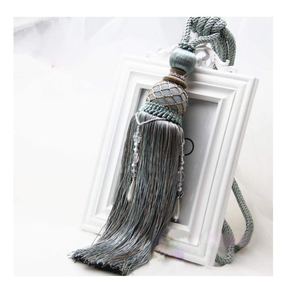 Accessori per Tende, Cravatte, Decorazioni per La Casa, Pallina da Appendere, Fermaglio per Tendaggi, Fasce, Nappe, Regalo, Finestra, Moda, Soggiorno, Grigio 2（2 PCS）