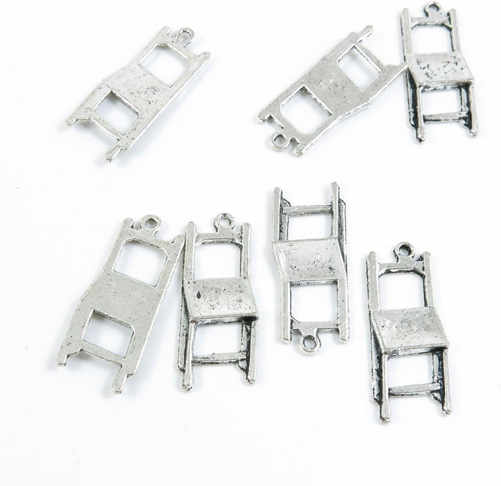 1150 Pieces Jewelry Making Charms Antique Silver Tone for Necklace Pendant Bracelet C1QG0 Chair