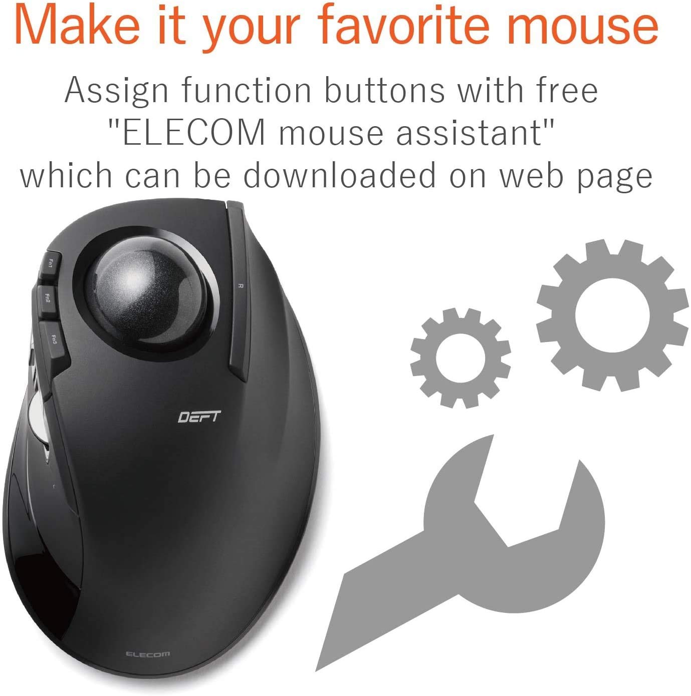 Elecom M-DT1DRBK - Ratón (Mano Derecha, Óptico, RF Wireless, 1500 dpi, Black)