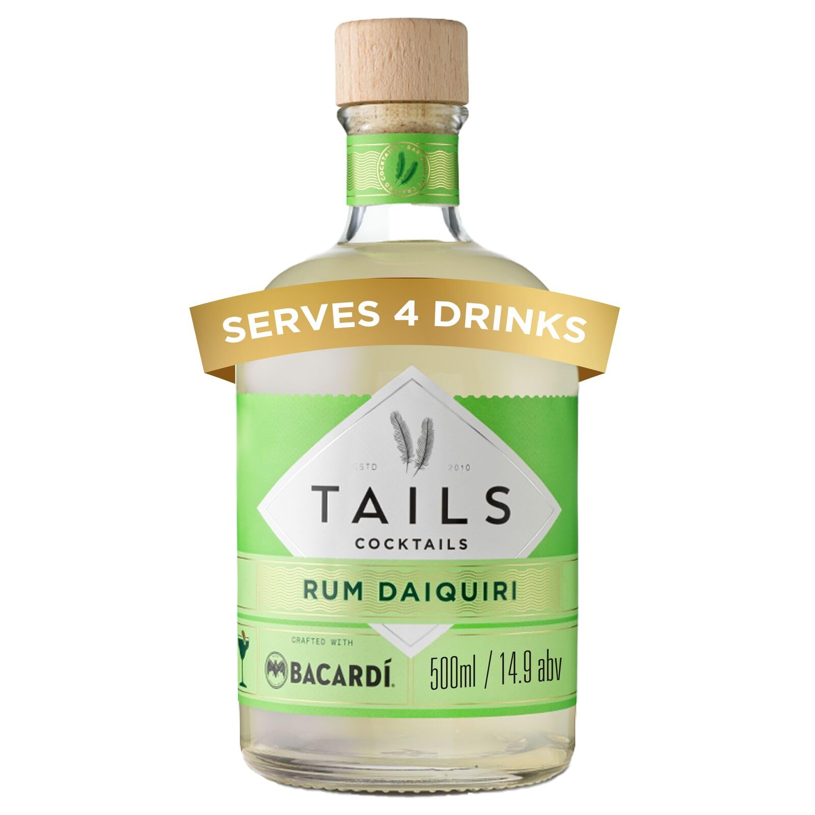 Cocktails Classic Rum Daiquiri Cocktail, Ready to Drink Premixed Rum Cocktail, 14.9% ABV, 50cl / 500ml