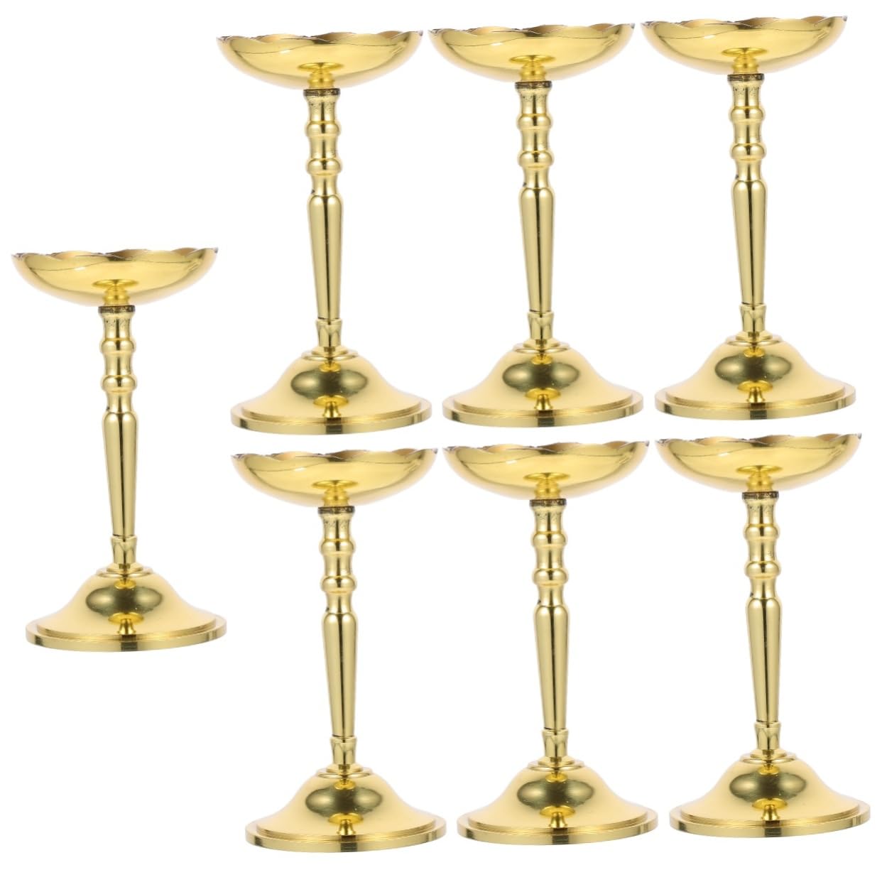 Alipis 7 Piezas Candelero Centros De Mesa para Boda Bases De Velas Sencillas Decoraciones De Mesa Decoración Vintage Decoración De La Mesa De Comedor Velas De Mesa Decoración De Oro Cobre