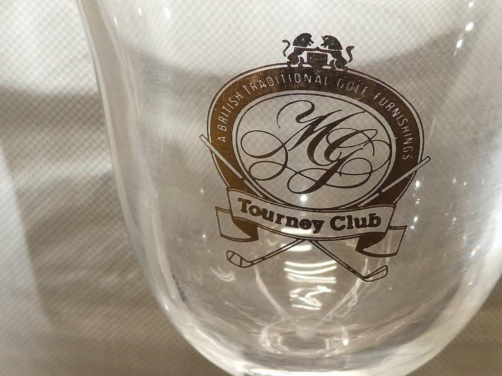 club ターニークラブ 金彩 ロゴ入り ワイングラス 3客 ゴルフ レトロ 【Edition】