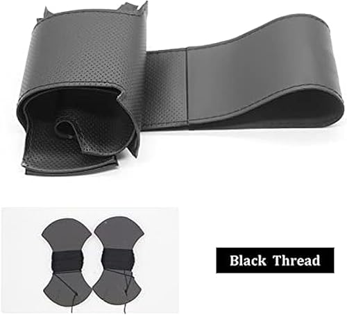 Miniatura 3 de Funda de volante de costura a mano para Kia Ceed Cee'd 2012-2017 para Cerato 2013-2017, hilo negro transpirable antideslizante cubierta de volante