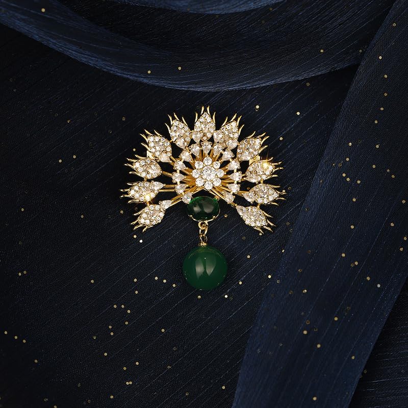 Spilla da donna per anniversario, regalo per moglie, spilla con perle naturali selezionate a mano di qualità AAA e moissanite color D, regalo per mamma, fidanzata, lei, NO11147, metallo, perla
