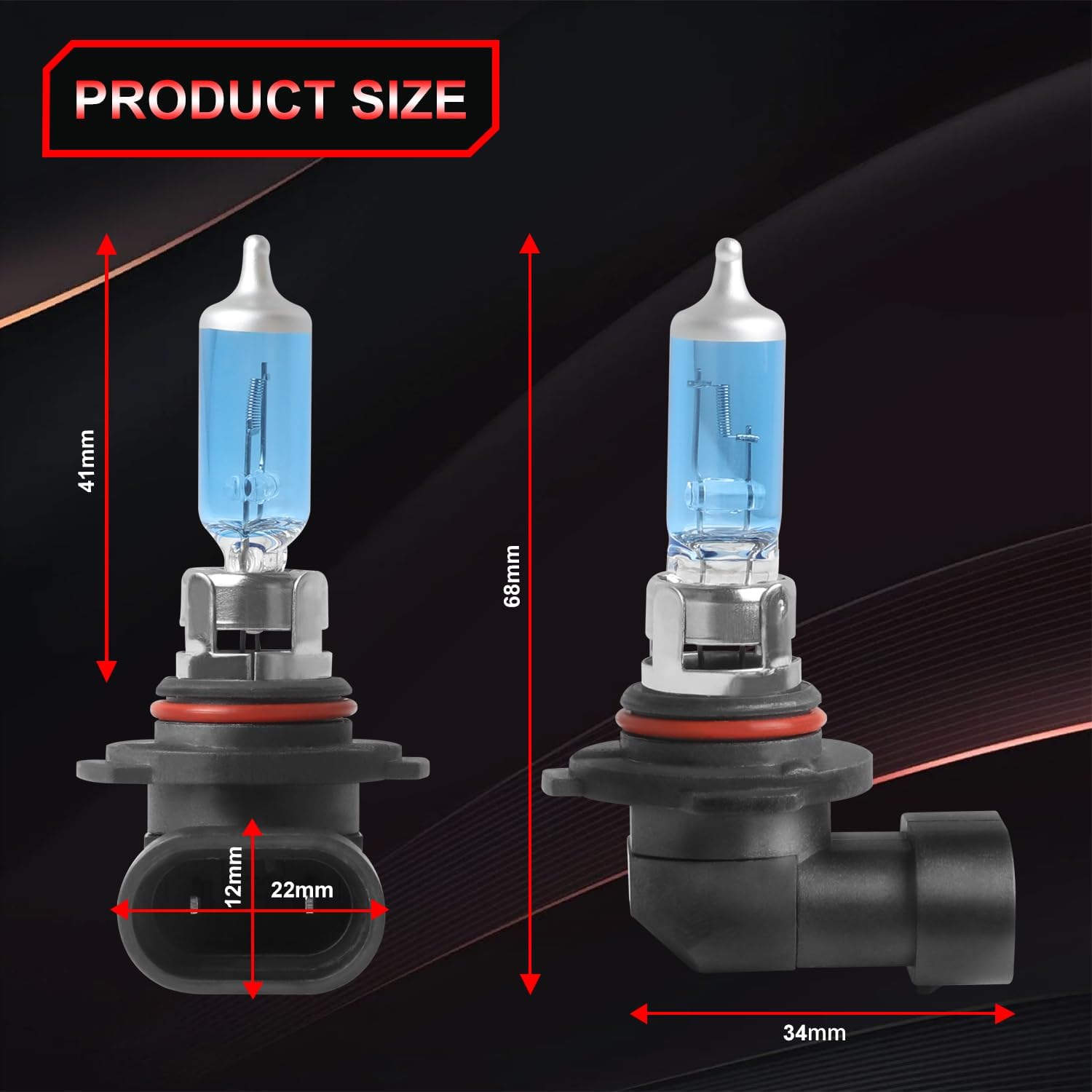 Fits for DODGE RAM 1500 2500 3500 2006-2012 Halogen Headlight Bulbs, 9008 High Beam/Low Beam+9145 Fog Lamp Bulbs Combo, 5500K White Light Car Replacement Headlight Blubs, 4 Pack