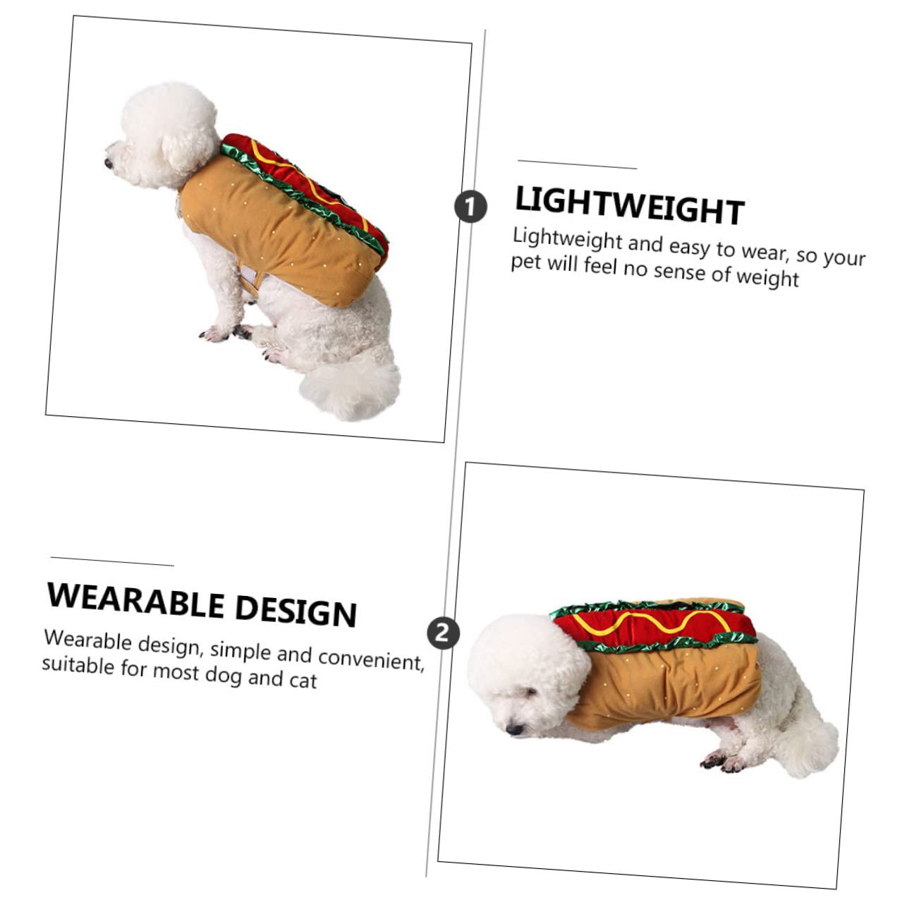1pezzi Costume Decorativo per Animali Domestici Indossabile per Cani e Gatti Materiale di Adatto per Feste e Decorazioni Natalizie