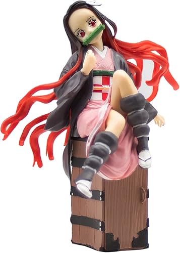 NINJAMO Nezuko Kamado con caja Prop Demon Anime Slayer forma humana linda figura coleccionable