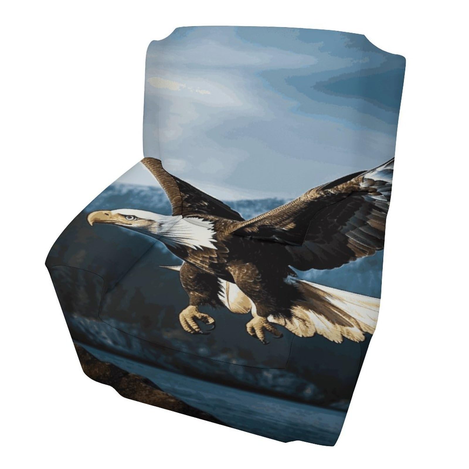 Fodpand Style Eagle At Hunting Sofa Cover Soft 1 Seater Sofa Slipcover For Pets Washable,Couch Cover With Elastic Straps Furniture Protector