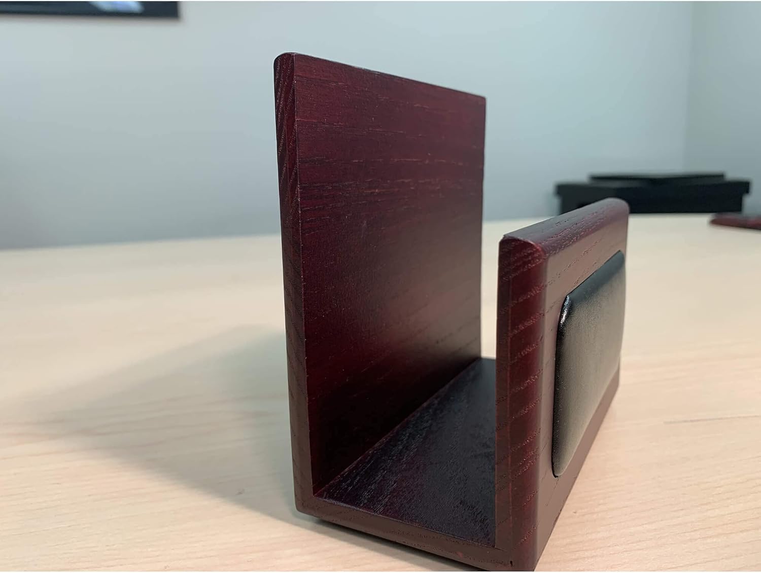 Dacasso Rosewood and Leather Letter Holder