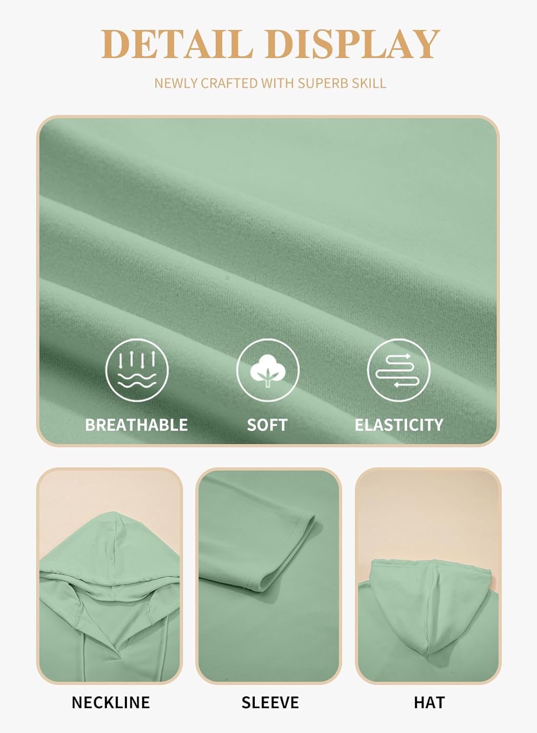 Eytino Plus Size Sweatshirts for Women Long Sleeve V Neck Drawstring Pullover Hoodies Tops(1X-5X) - Image 5