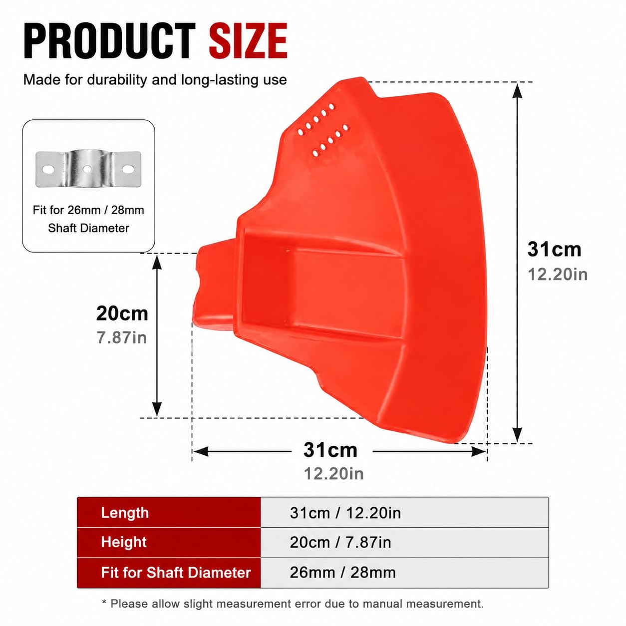 Pare-Débris Débroussailleuse pour Echo SRM-3610 2012–2026,Protection Large Collier Métal Déflecteur d’Herbe Et Pierres Coupe-Bordures,Medium Protective Debris Shield