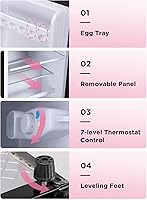 Vista 6 de 3.5 Cu.Ft Compact Refrigerator with Freezer, 2-Door Mini Fridge, Adjustable Thermostat, for Dorm, Office, Bedroom, RV, Black