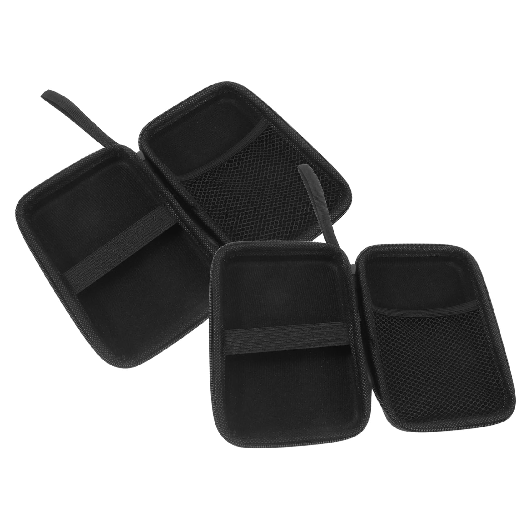MUCKLILY 2Pcs Eva Hard Shell Case for Travel and Storage Protective Organizer for Hard Drives Earbuds Cables Water Resistant Lightweight Carrying