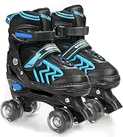 Patins 4 Rodas Infantil com Luzes LED, Ajustável, Design moderno, Rodas de Poliuretano, para Iniciantes, Unisex