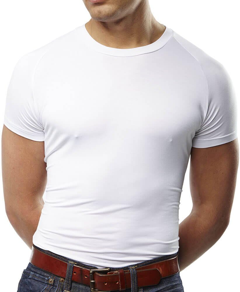 Mr. Davis Men's Bamboo Viscose Traditional Cut Crew Neck Undershirt - Stylish Crew Neck Undershirts for a - Image 2