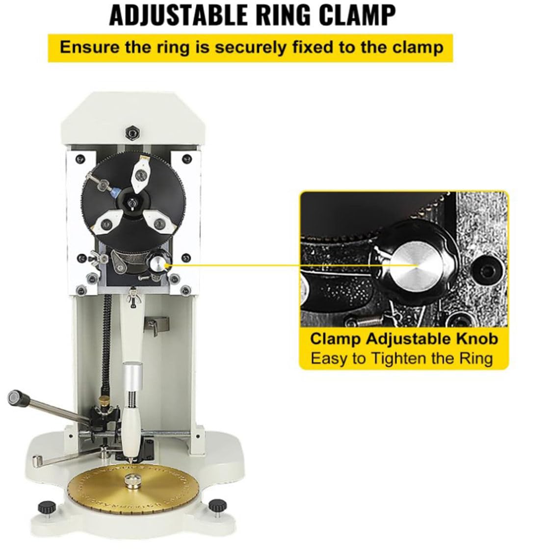 Máquina de grabado eléctrica Grabador de joyería, Grabador de anillo de doble cara Estampador 1,5 mm-2,0 mm Máquina grabadora de anillo de bloque de letras de caracteres