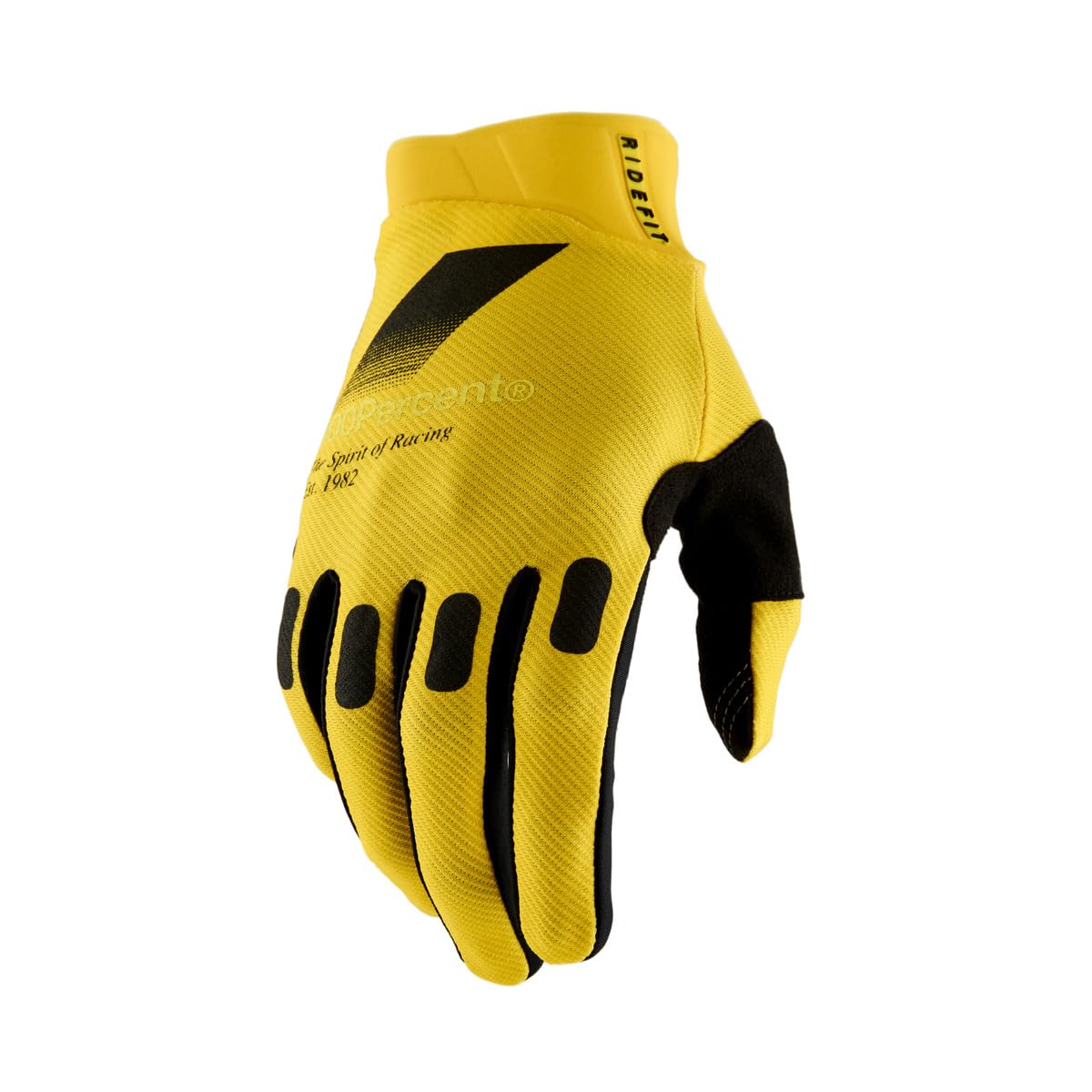Yellow Ridefit Gloves by 100