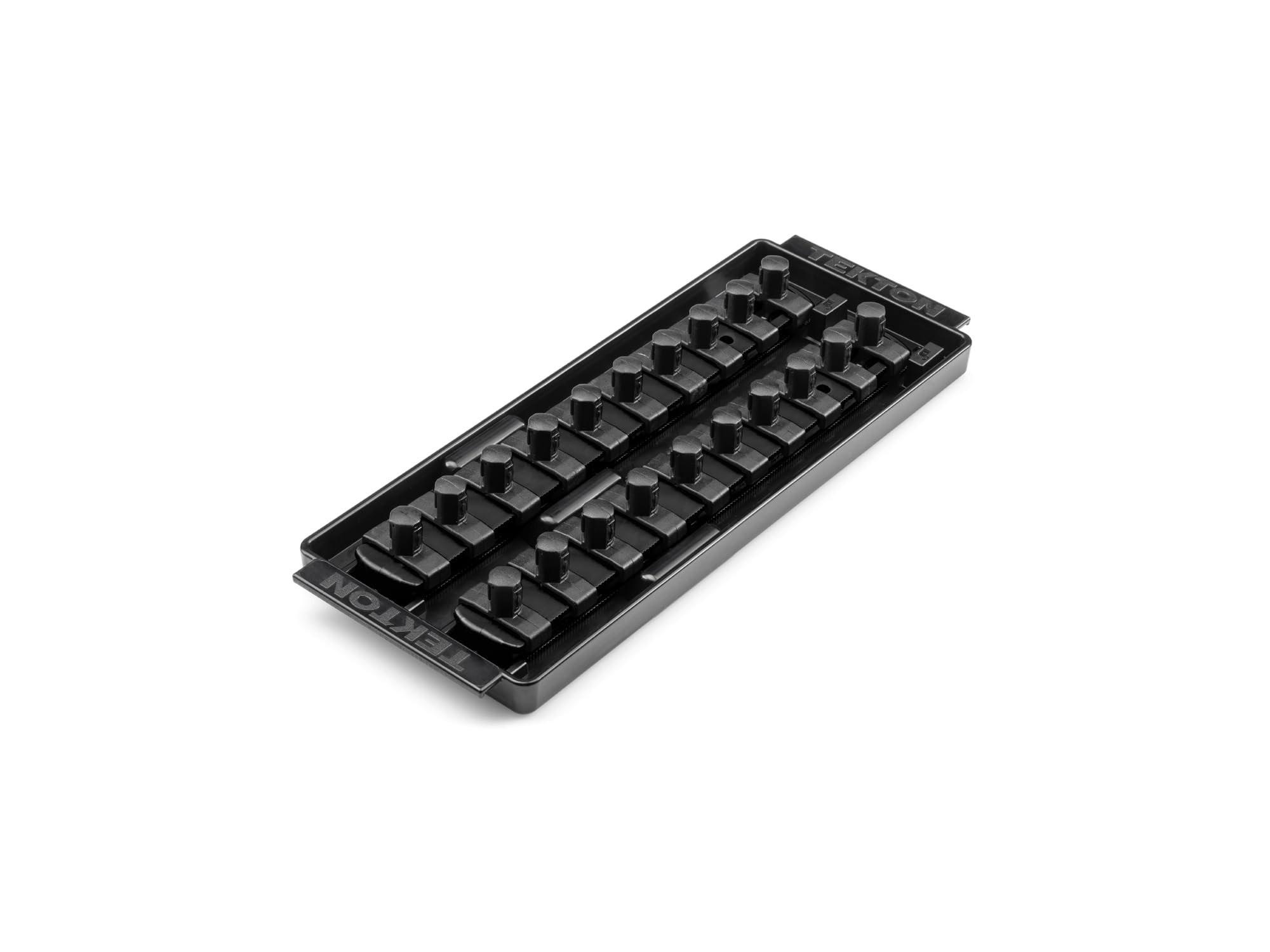 TEKTON 3/8 Inch Drive 2-Rail Socket Organizer Set, Black (20-Tool) | OST11220 | Made in USA