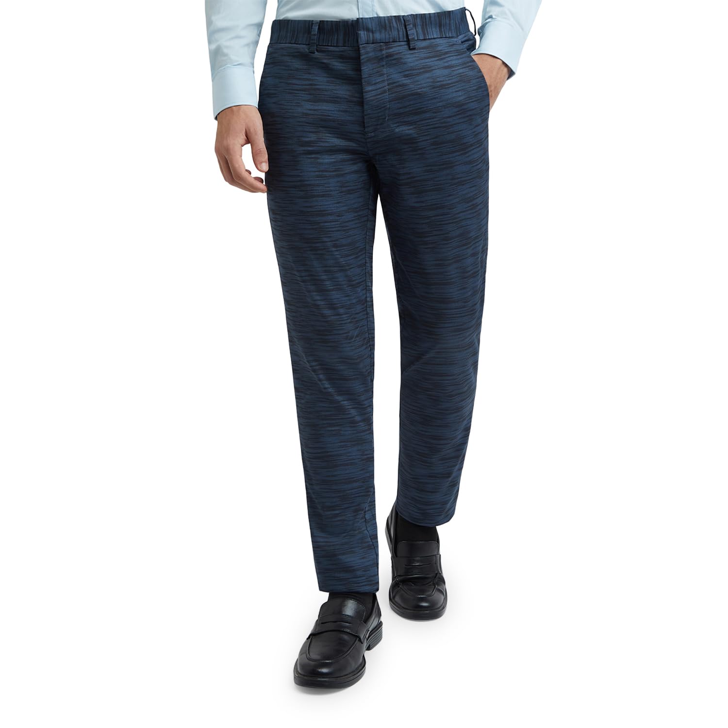 park avenue Men's Cotton Blend Print Pattern Neo Fit Flat Front Chinos-picture-22