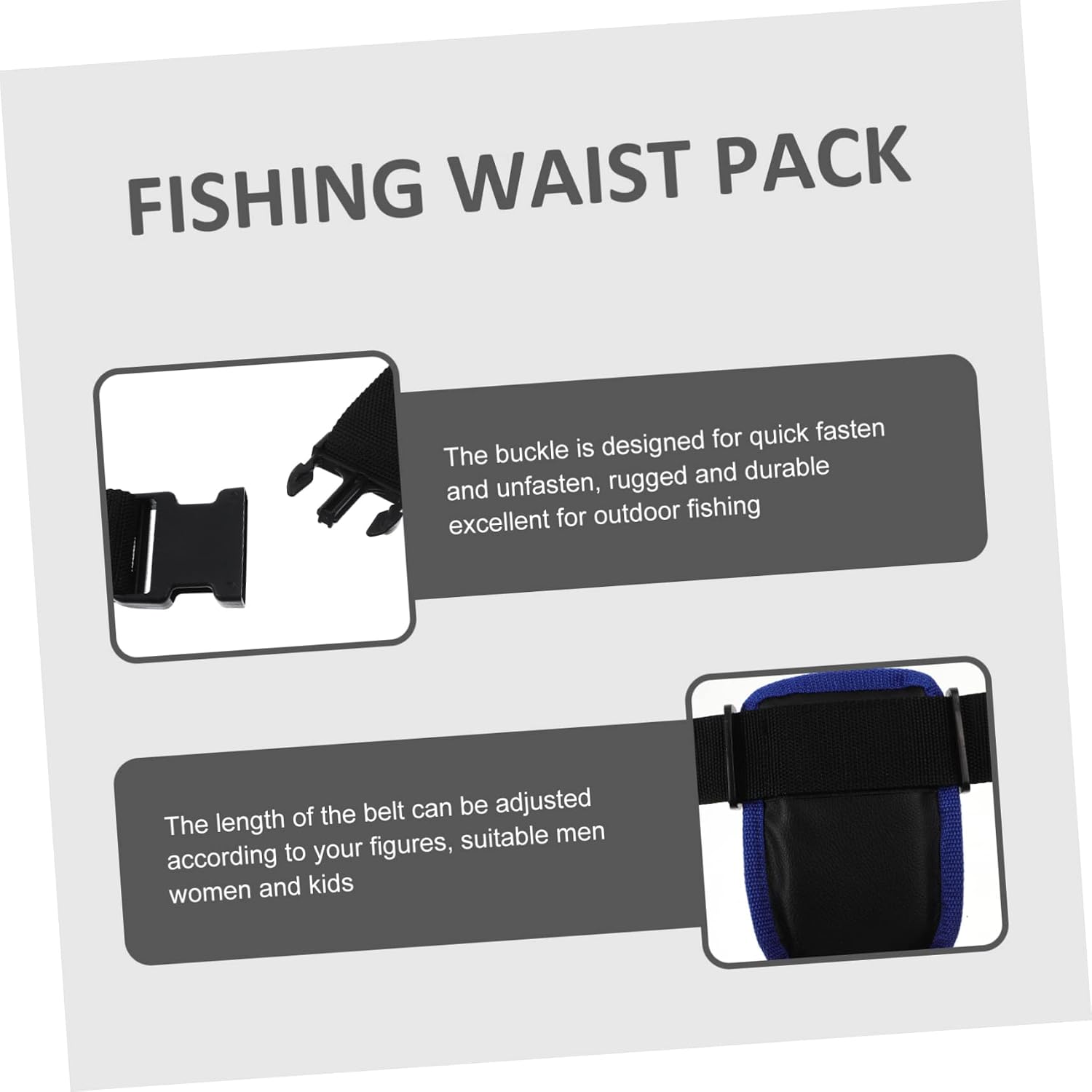 Fishing Waist Belt Adjustable Hooks for Easy Carrying Fighting Gear Holder for Outdoor Fishing Enthusiasts Lightweight and Wear-resistant Design for Comfort and Convenience