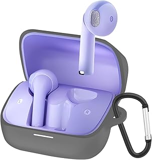 جراب حماية سيليكون مع سلسلة مفاتيح متوافقة مع سماعات انكر ساوند كور K20i (رمادي)