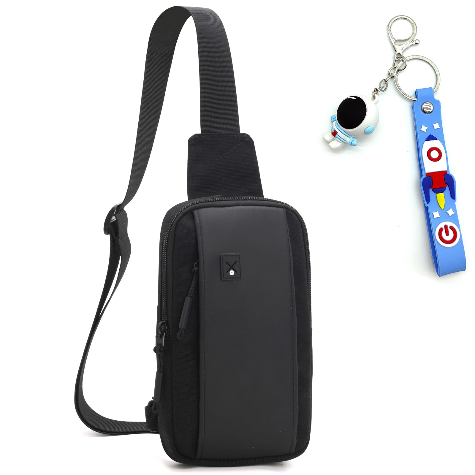 Midufrry Sling Bag for Men Women Anti Theft Travel Bag Small Crossbody Bag Waterproof Phone Chest Bag Hiking Daypacks Black