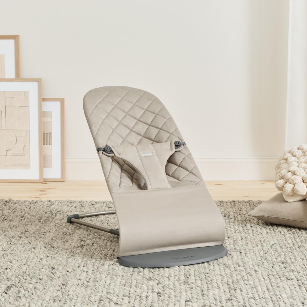 BabyBjörn Transat Bliss, Tissé, Matelassage classique, Gris sable